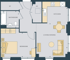 1 bed