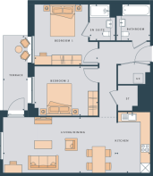 2 bed