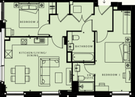 2 bed