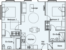 2 bed