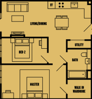 2 bed
