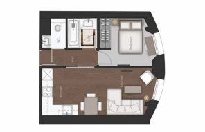 1 bed
