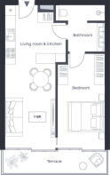 1Bed Floor Plan