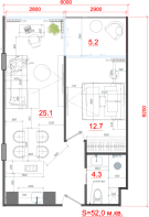1Bed Floor Plan