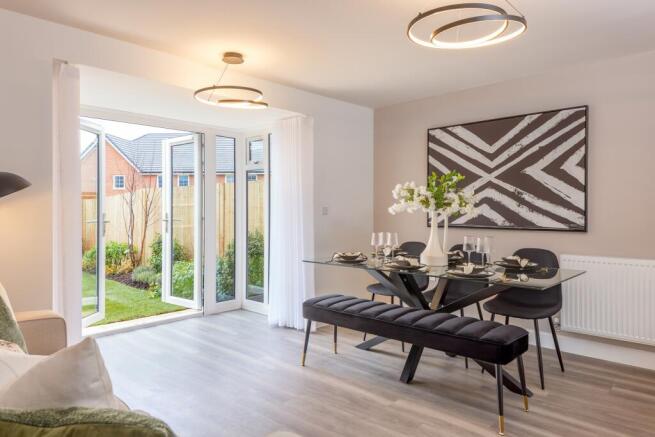 Dining area in the 3 bedroom Greenwood