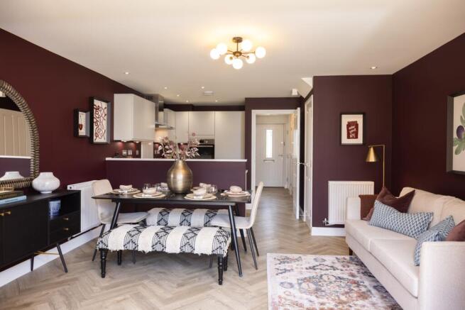 Kitchen with dining area in the Rockley 3 bedroom home