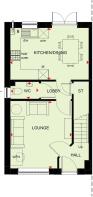Ground floor plan of our 3 bed Ellerton home