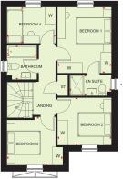 First floor plan of our 4 bed Kingsley home