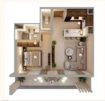 Floorplan 1bed 806ft