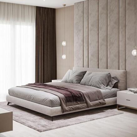 Bedroom, big windows