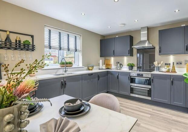 Internal image of an open plan dining kitchen