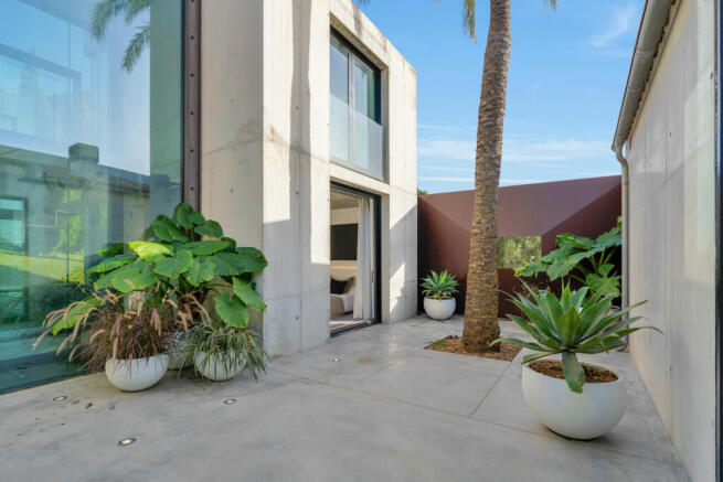 Inner courtyard with plants