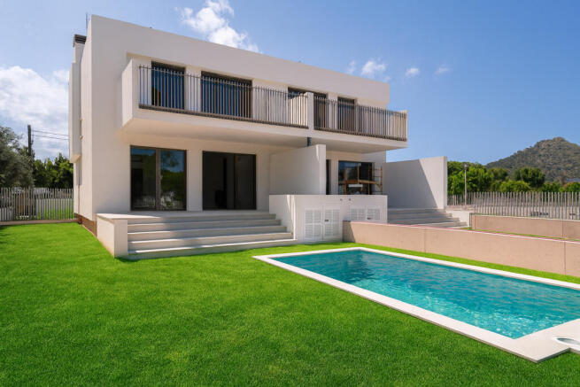 Reihenhaus mit Pool (animierte Begrünung)