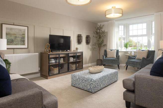 Internal shot of the lounge in the holden show home