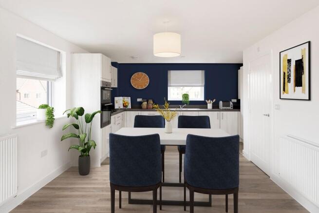 A open plan kitchen dining area is perfect for entertaining
