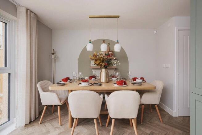A dedicated dining area makes entertaining family and friends easy