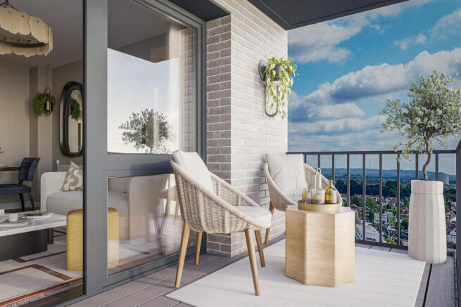 Balcony CGI - Bradbury Apartments