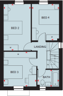 First floor plan of the Everleigh four bedroom home