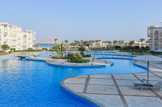 Spacious pools