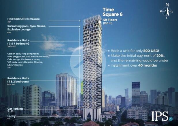 Time Square 6 Condominium - Street 302,  BKK1, Phnom Penh