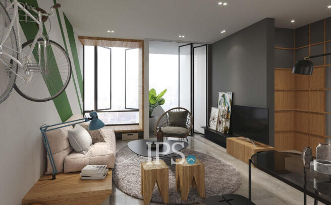 1 Bedroom Condo For Sale Type A-Odom Living, Tonle Bassac, Phnom Penh