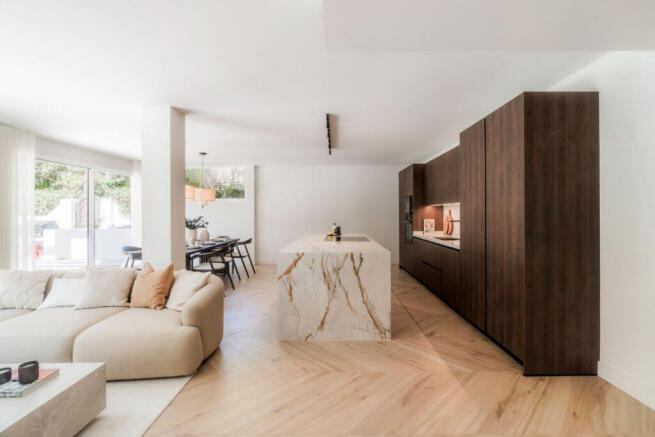 Lounge and kitchen