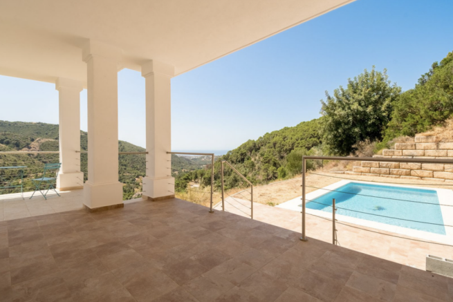 Terrace and pool