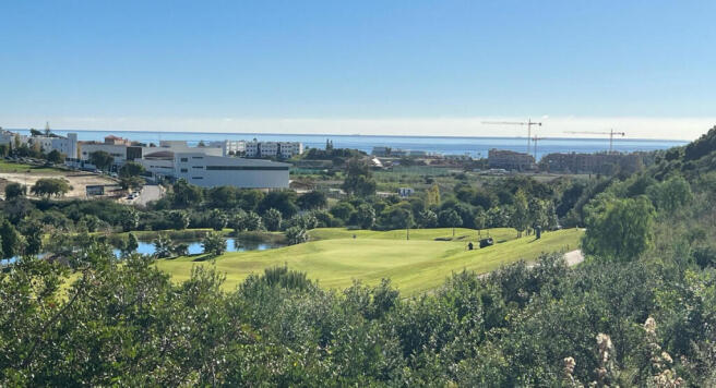 Panoramic golf course views