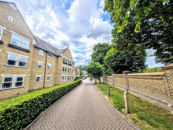 Walkway between development and common