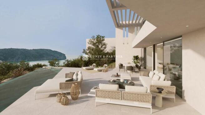 Einladende Poolterrasse