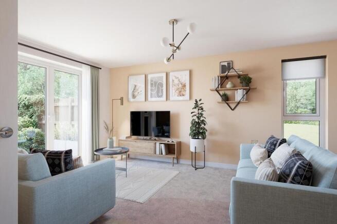 There's space for the whole family to relax in the light & spacious living room