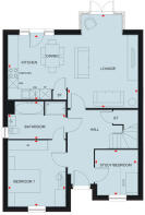 The ground floor floorplan of The Bracebridge