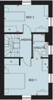 First floor plan of the Rivenhall four bedroom home