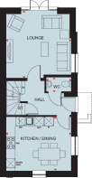 Ground floor plan of the Rivenhall four bedroom home