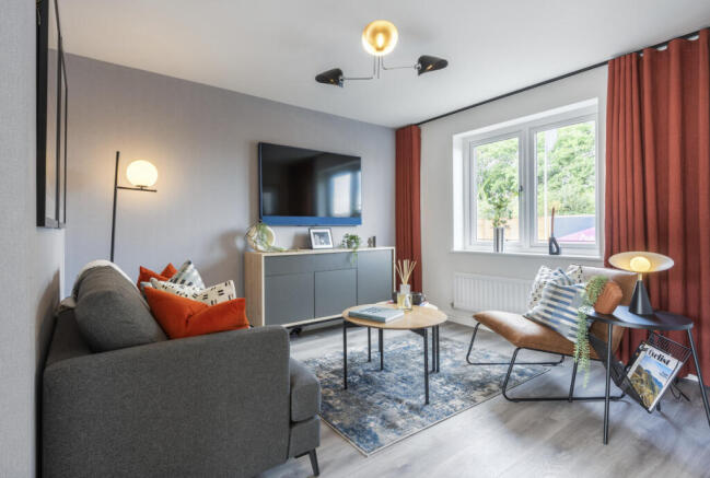 Indicative Living Room, Contemporary Modern Decoration