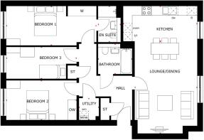 Eddleston apartment floorplan