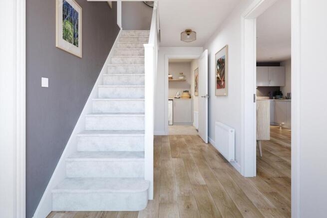 Step into the spacious hallway