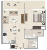 Floor Plan 1 Bed