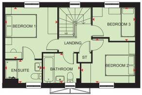 Buchanan first floor plan at Holly View