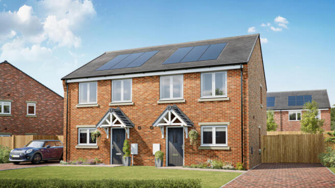 Computer generated image of 3 bedroom homes at Sampson Green