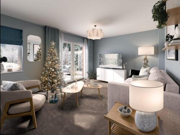 Festive living room
