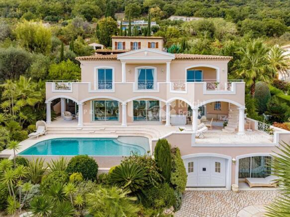 A luxurious villa with elegant architectural detai