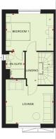 First floor plan of our 3 bed Haversham home