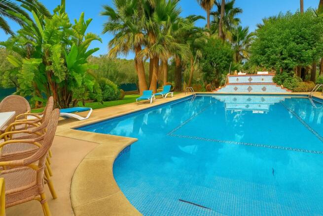 Swimming pool and seating area