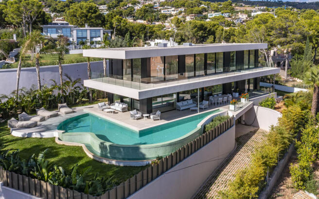 Modern villa with sea view in Costa d'en Blanes