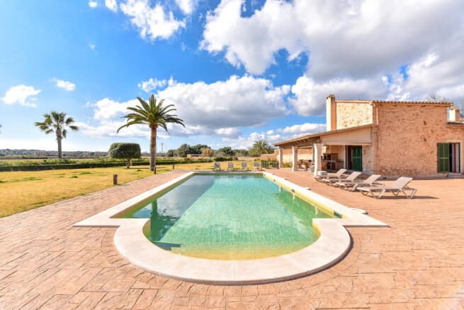 Pool, sun terrace and garden