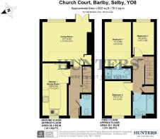 1 Church Court, Barlby, Selby, YO8 5BR - Floorplan