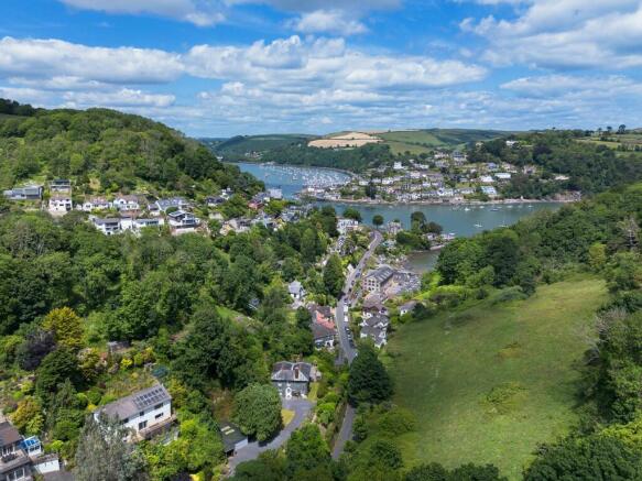 Drone Shot with River 1_Brambles, Weeke Hill, Dartmouth