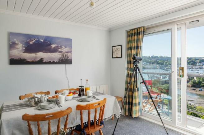 5 Marina Court, Kingswear, Dining Area and Balcony