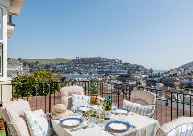 Patio & View 43b Clarence Hill, Dartmouth